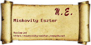 Miskovity Eszter névjegykártya